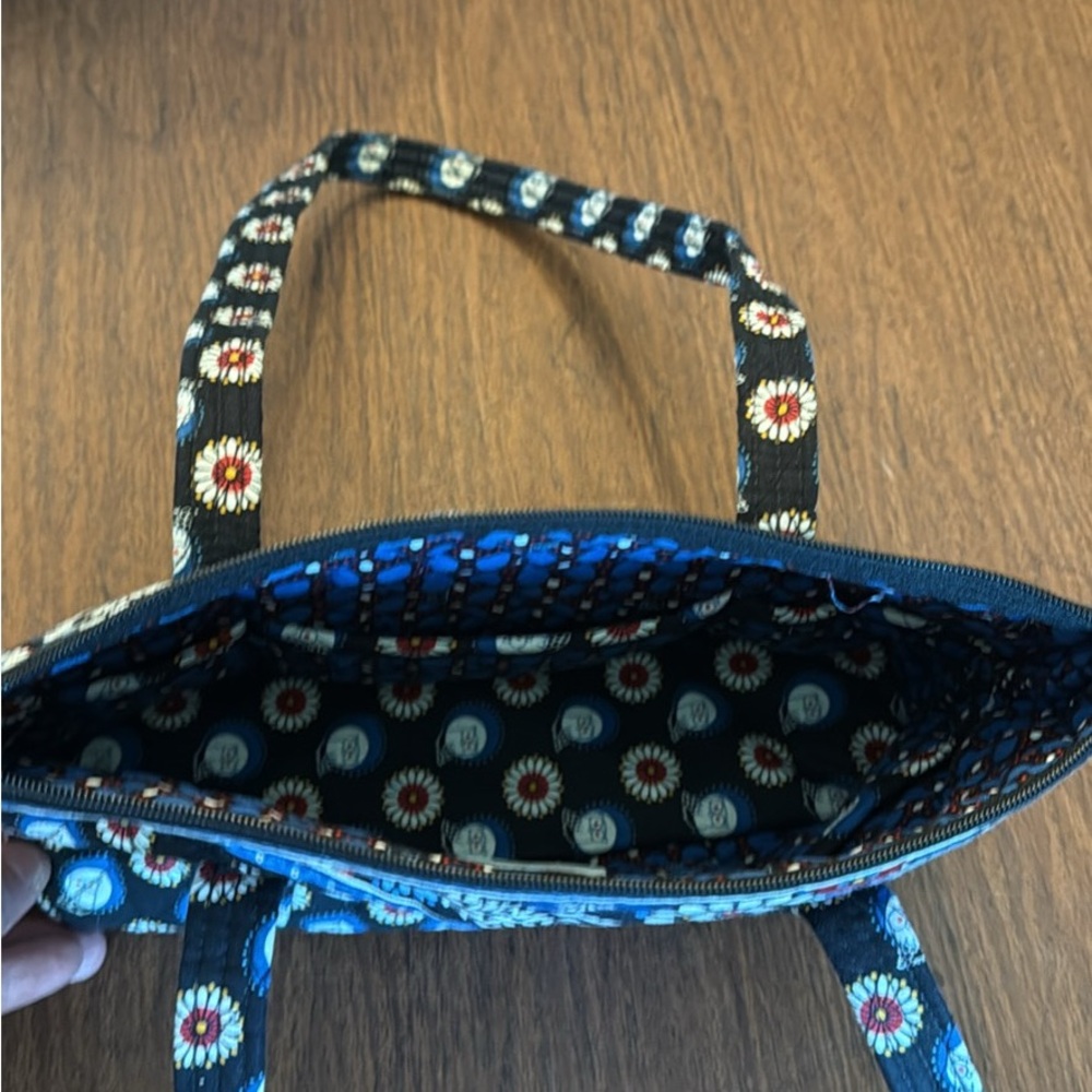 Vera Bradley Floral Tote with Blue Interior